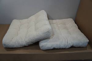 lot 47 image: Set of Two 22x22 ChairFloor Cushions