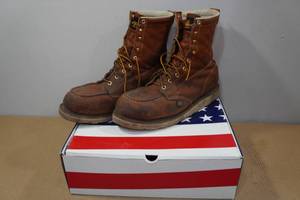 lot 170 image: Thorogood 8 Tabacco American Heritage Series Work Boots -Size 12