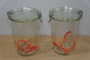 lot 184 image: 2 Weck 34L Mold Canning Jars