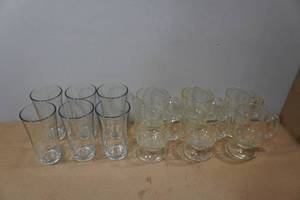 lot 222 image: 6 Drinking Glasses with 6 Irish Coffee Mugs