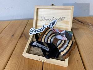 lot 19-A2025 image: Brackish One of a Kind Handmade per Order Pheasant Feather Bow Tie