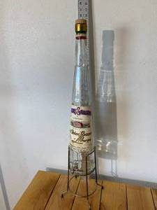 lot 36-A2025 image: Vintage Liquore Galliano 1.75L Glass Bottle w Spigot Tap in Metal Stand Liqueur Made in Italy