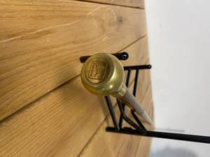 lot 55-A2025 image: Vintage John Deere 150th Anniversary Brass Knob Handle 3 Pc Wood  Brass Cane