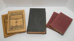lot 15 image: Antique German Book Set  4 Vintage Books, Including a German Bible