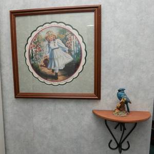 lot 49 image: Mary, Mary Quite Contrary Wall Art, Blue Jay Figurine & Wall Shelf Lot
