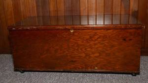 lot 63 image: Sturdy Wooden Chest