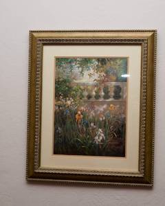 lot 111 image: Wall Art with Ornate Golden Frame