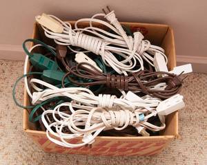 lot 138 image: Box of Extension Cords