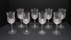 lot 133 image: Set of 8 Gorgeous Crystal WaterWine Goblets