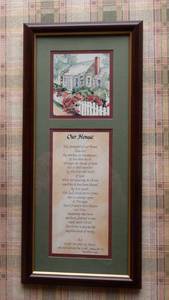 lot 106 image: Our House Poem Wall Art  Excerpt from Joshua 2415