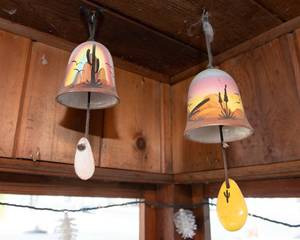 lot 159 image: Two Southwest Handpainted Chimes