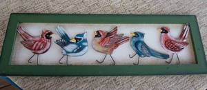 lot 155 image: Blue Jays and Cardinals Wall Art
