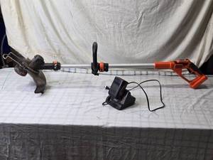 lot 12 image: Black & Decker 40V Lithium Cordless String Trimmer with Charger - Battery Doesnt Charge (Charger Battery)