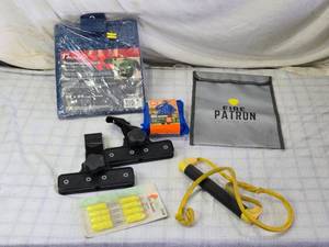 lot 46 image: Tarp, Poncho, RV Canopy Clamps and Corn Skewers