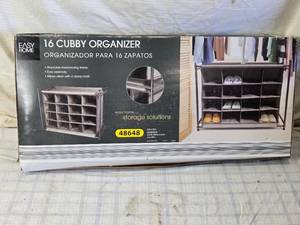 lot 76 image: 16 Cubby Shoe Organizer with Breathable Fabric