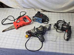 lot 81 image: Drill, Jig Saw, Saw and Sheet Rock Screw Gun