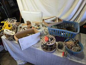 lot 90 image: Assorted Hardware and Fasteners, Rope