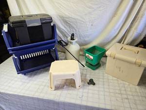lot 94 image: Sprayer, Seed Spreader, File Box