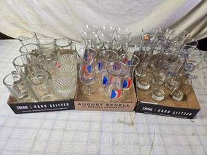 lot 125 image: Assorted Beer and Cruise Line Glasses - Carnival, Royal Caribbean