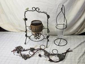 lot 154 image: Wrought Iron Decorative Holders