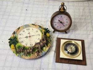 lot 161 image: Decorative Clocks and Barometer - 1 with Elephants