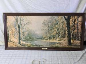 lot 169 image: Framed Artwork October Morn by...