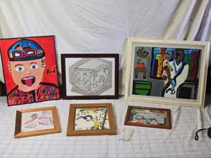 lot 170 image: Assorted Collection of 6 Framed Artworks - Mixed Media and Styles