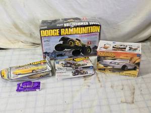 lot 202 image: Lot of 4 Model Car Kits - One of them looks used, Rammunition Appears Sealed