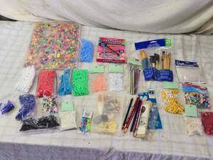 lot 208 image: Assorted Beading Supplies and Beading Set