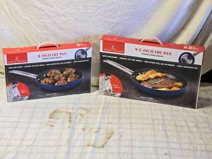 lot 216 image: Set of 2 Nonstick Fry Pans by Emeril Lagasse - 8-Inch and 9.5-Inch