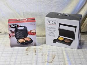 lot 225 image: Pair of Electric Sandwich Makers and Cookers - Parini and Wolfgang Puck Panini Duet