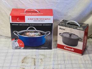 lot 227 image: Emeril Lagasse 4.5QT Stockpot and Parini Casserole