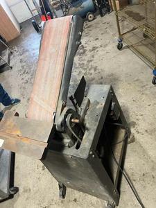 lot 67A image: Adjustable Angle Belt Sander on Stand - May Need New Cord