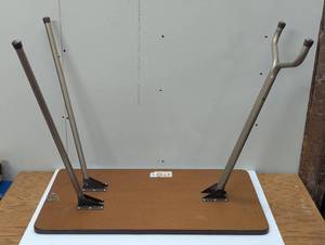 lot 85 image: Three Leg Folding Table - Vintage - Sturdy