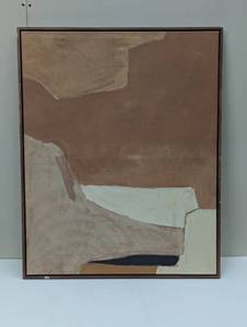 lot 76 image: 24 x 30 Earth Abstract Framed Canvases Brown - Threshold