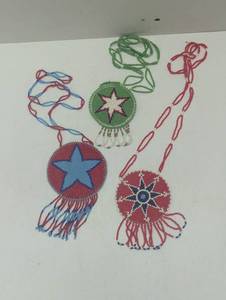 lot 31 image: 3 Piece Tribal Bead Work - Neckless
