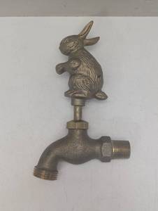 lot 25 image: Heavy Brass Hose Spicket - Rabbit - Garden