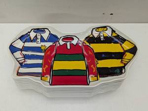 lot 6 image: 8 Rugby Themed Serving Plates