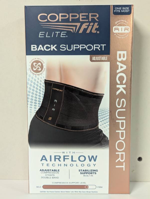 lot 28 image: Copper Fit Elite Back Support with Airflow Technology