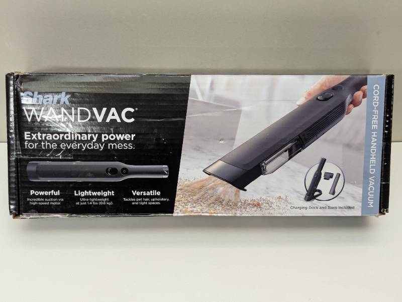 lot 67 image: Shark Cordless Hand Vac, Lightweight & Portable at 1.4 lbs. with Powerful Suction,,Black