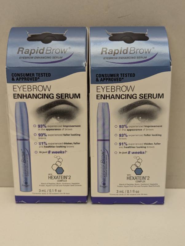 lot 22 image: 2 Pack - RapidBrow Eyebrow Enhancing Serum - 0.1 fl ozEa