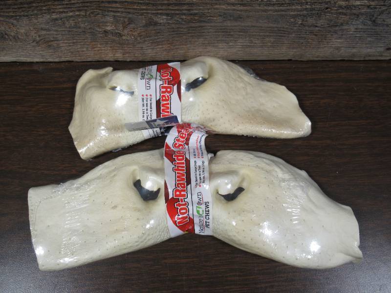 lot 214 image: Lot of 2 NOT RAWHIDE BEEF SNOUT XL
