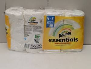 lot 53 image: Bounty Essentials Select-A-Size Paper Towels, White, 4 Double Rolls