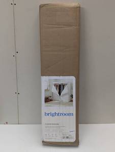 lot 23 image: 60 Wide Covered Storage Closet White - Brightroom Portable Garment Rack, Steel Frame