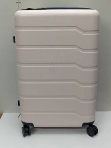 lot 8 image: Hardside Large Checked Spinner Suitcase - Open Story - Pink