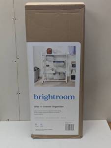 lot 93 image: 4 Drawer Metal Storage Organizer White - Brightroom Steel Utility Storage