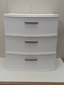 lot 120 image: 4 Drawer Skinny Tower Dark Gray - Brightroom Plastic Storage Drawers