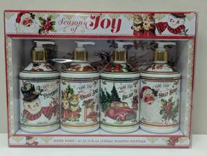 lot 50 image: Home and Body Seasons of Joy Hand Soap Collection, 21.5 Fluid Ounce (Pack of 4)
