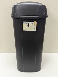 lot 139 image: 13.3gal Pivot Lid Waste Can Black - Brightroom Kitchen Trash Can, Swing Lid