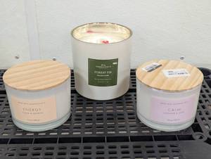 lot 11 image: Set of 3 Candles -Forest Fir, Calm and Energy